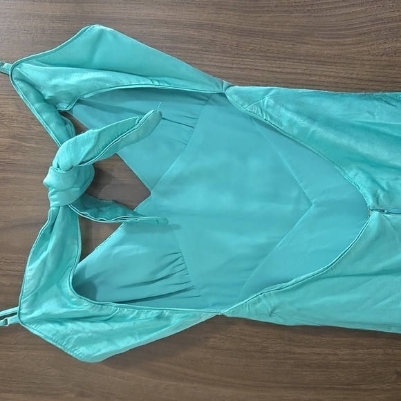 BARDOT-"Malinda" Slipdress Aqua Backless Spaghetti Straps Dress-Size Small - Picture 8 of 17
